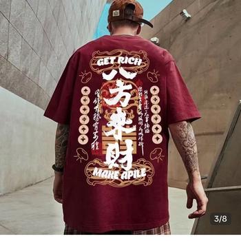 Product Review of M-5XL 2024 CNY T-shirt Creative Text Make Money Printed Men's Fashion Short Sleeve Graphic Tees Chinese New Year Style Oversized Shirt Plus Size Clothes from e**p 1