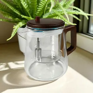 Teko Teh Kaca Saringan Tahan Panas One Click Filter Teapot 650ml - M-650