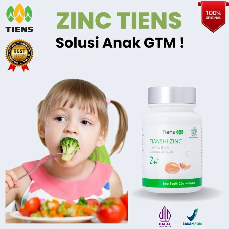 Suplemen Zinc Tiens Capsules Tianshi Original Bpom 1