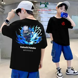 Kaos ANAK anime kakashi hatake Bahan Katun Combed 30s untuk Umur 3-15 Tahun