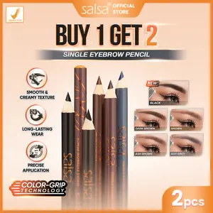 [BUY 1 GET 2] SALSA Single Eyebrow Pencil - Pensil Alis Tekstur Creamy | Pensil Alis Waterproof | Pensil Alis Natural |  Pensil Alis Tahan Lama Serut Rautan