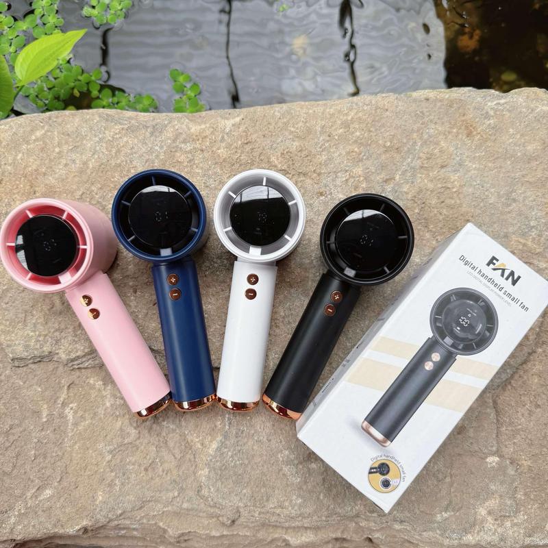  Quạt cầm tay 100 cấp độ gió Quạt tích điện mini pin cao hiển thị led tuabin gió mạnh dùng lâu 