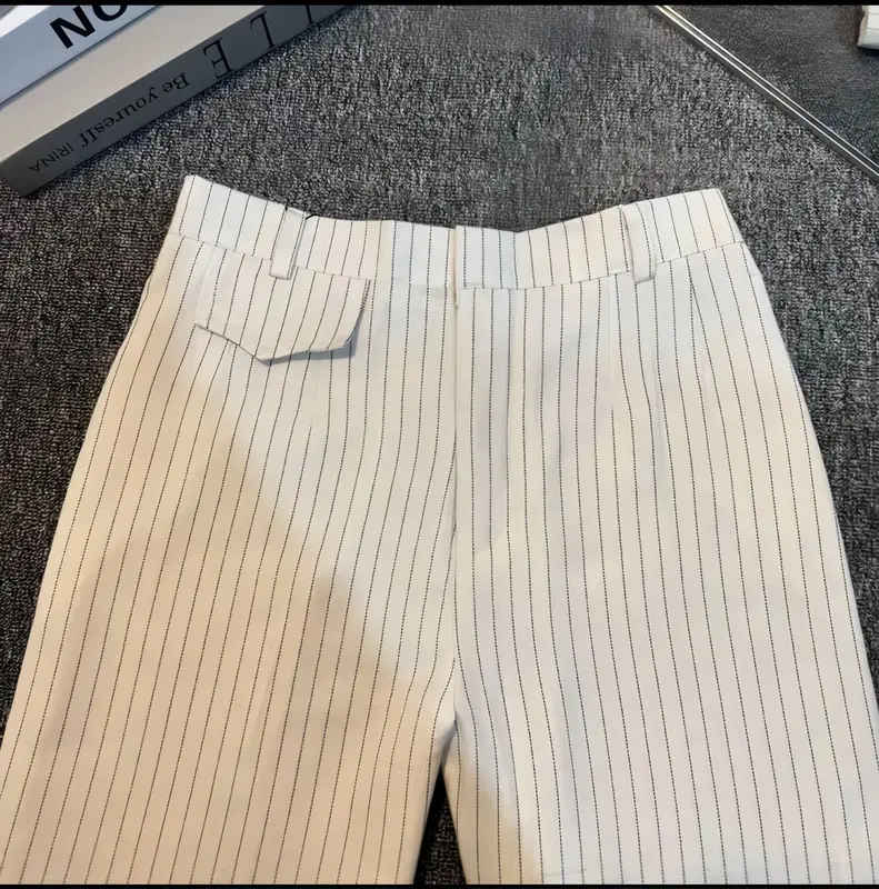 [FREE BELT] ORO PANTS ‎Stripe Loose Pants Celana Panjang Wanita Dewasa Casual Korean Style 3