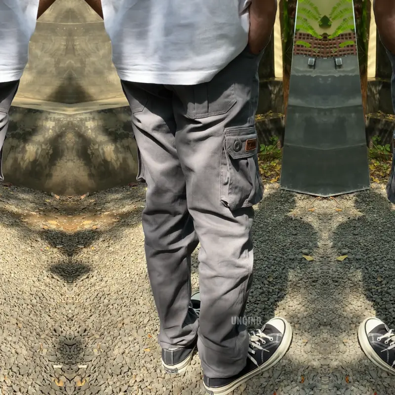 Celana Cargo Pants remaja Pria Pinggang Karet Bahan Katun Twill Strecth Premium 4