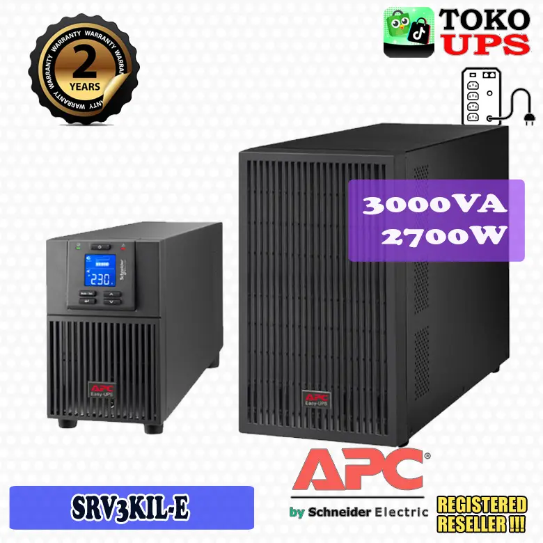 UPS APC SRV3KIL-E SRV3KILE 3000VA 2700W Easy UPS Online LCD External Battery Pack