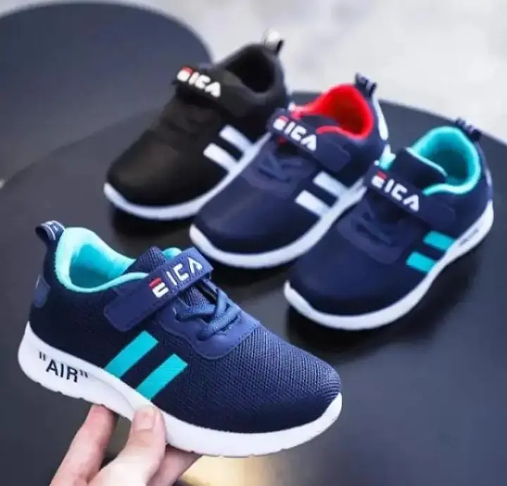 EICA Sepatu Sneakers Anak Laki-laki & Perempuan Motif EICA Sepatu Sekolah Anak Sepatu Olahraga Ukuran 26-35 Fashion
