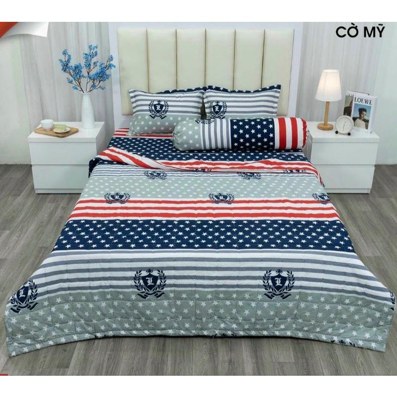 Chăn hè chần bông size 1m6 x 2m chất liệu cotton thoáng mát - Mền ngủ chần bông đắp 2 mặt 4