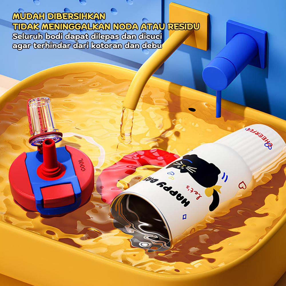 [EXCLUSIVE KREATOR] Tumbler 800ml Tahan Panas & Dingin - Material Stainless Steel 316, BPA Free, Tahan Lama botol minum olahraga tumblr untuk traveling