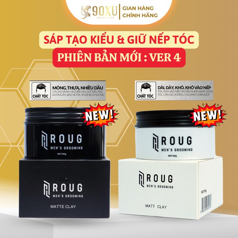  Sáp Vuốt Tóc ROUG Đen & Trắng VER 4 – Giữ Nếp Chuẩn Salon Tạo Kiểu Đẳng Cấp Nam Giới 