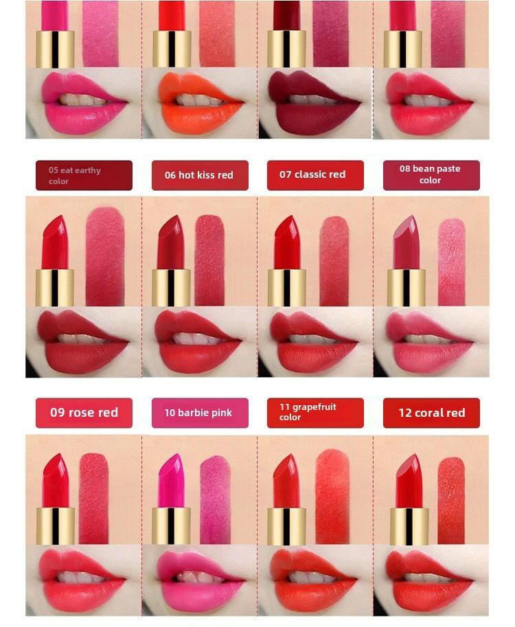 Product Introduction of Round tube lipstick lipstick moisturizing models moisturizing easy to color not easy to fall cosmetics Gloss Lipgloss Makeup Glossy 22