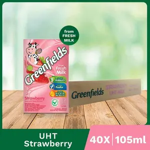 Greenfields Susu UHT Fresh Milk Strawberry 105ml (1 Karton / 40pcs)