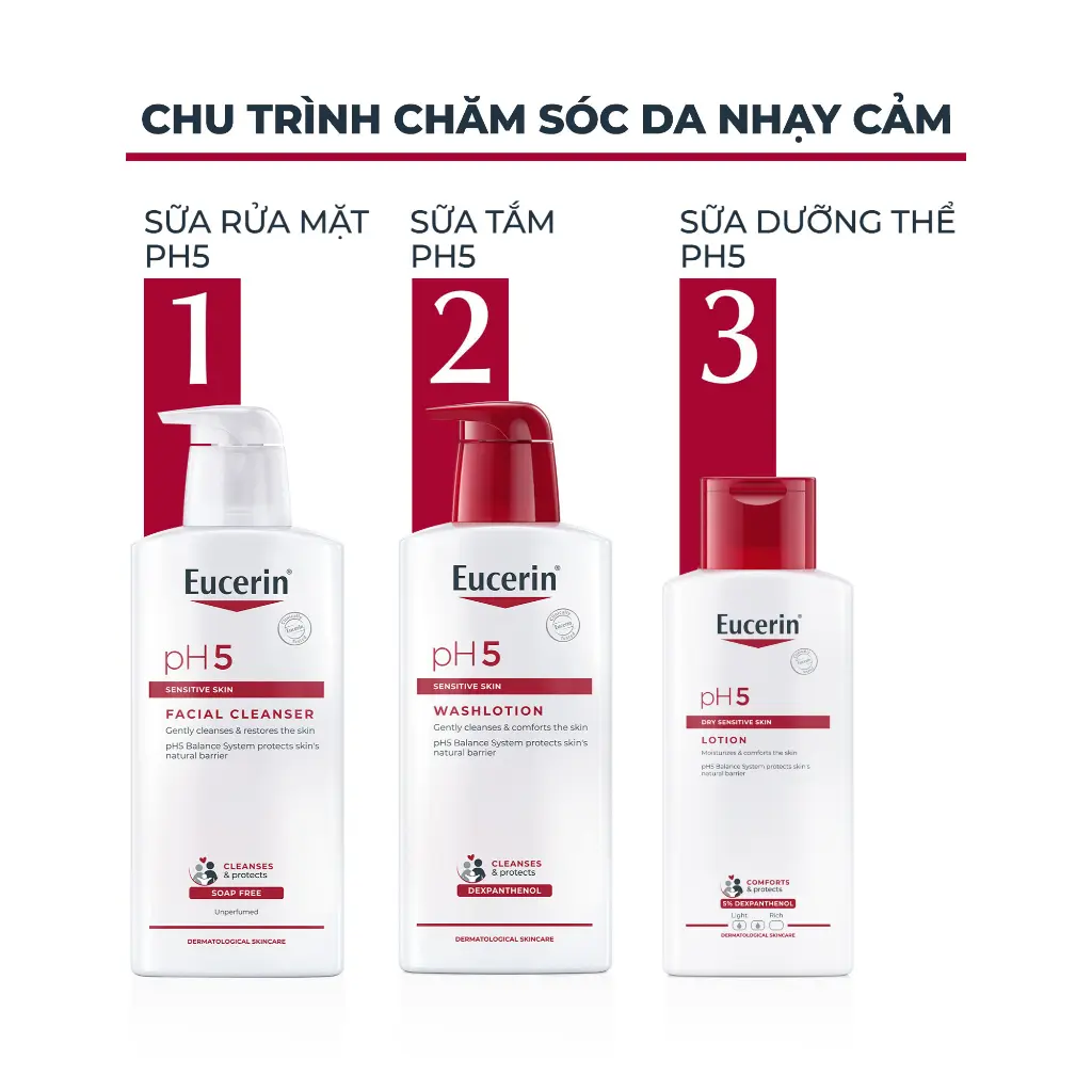 [Eucerin x Hannah] Sữa rửa mặt không gây kích ứng cho da nhạy cảm Eucerin pH5 Facial Cleanser 400ml | BigBuy360 - bigbuy360.vn