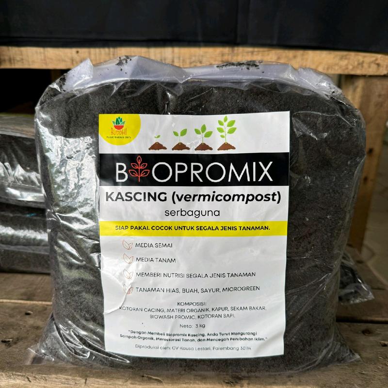 BIOPROMIX KASCING - KOMPOS CACING - VERMICOMPOST - PUPUK Tanaman 1