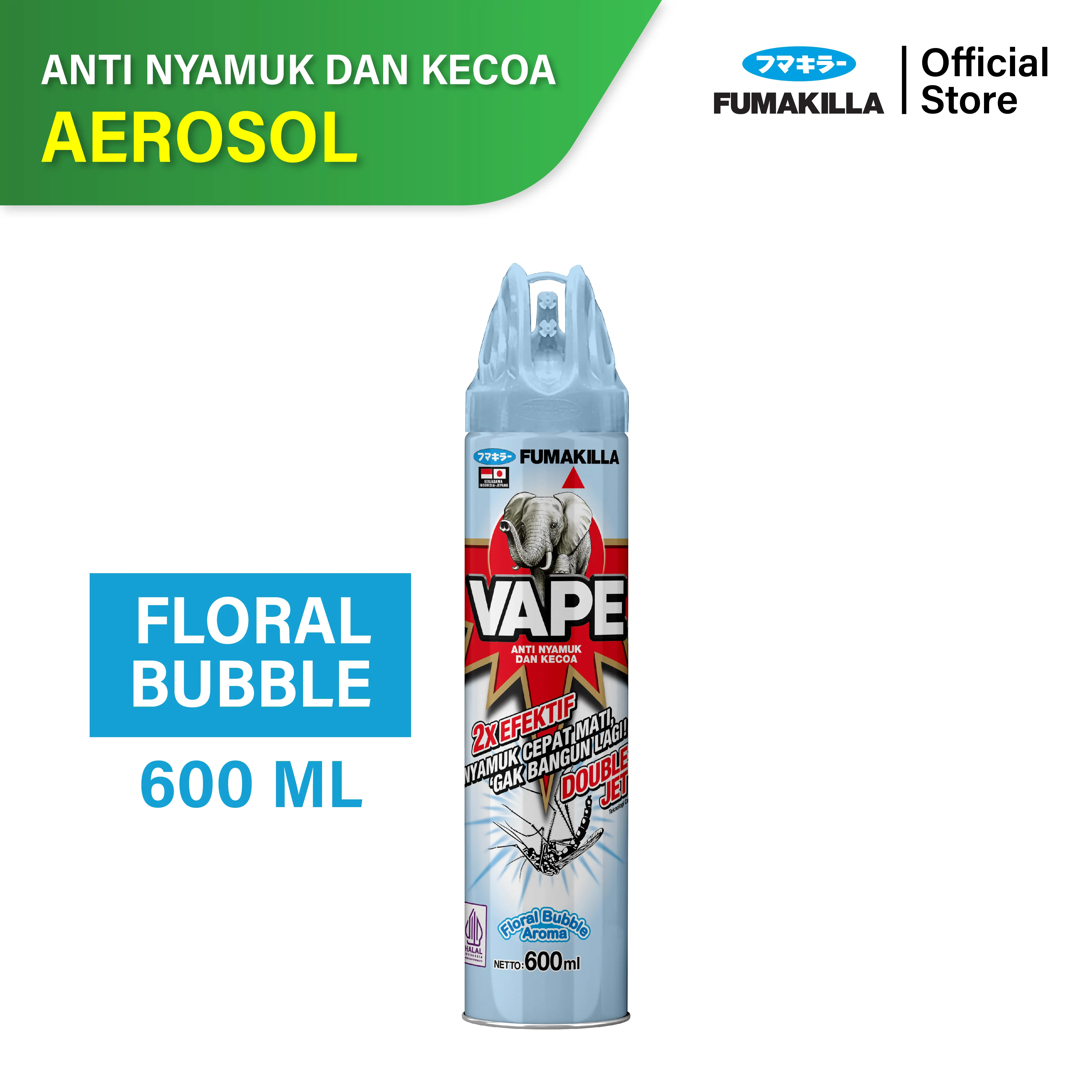 Fumakilla Vape Aerosol Floral Bubble Aroma 600ml - Shop