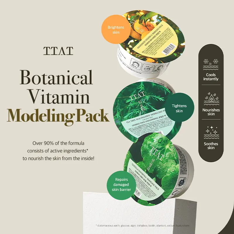 【BPOM】TTAT Masker Wajah Centella Panthenol Modeling Pack 25g untuk Perawatan Wajah - Facial Extract Aging 3