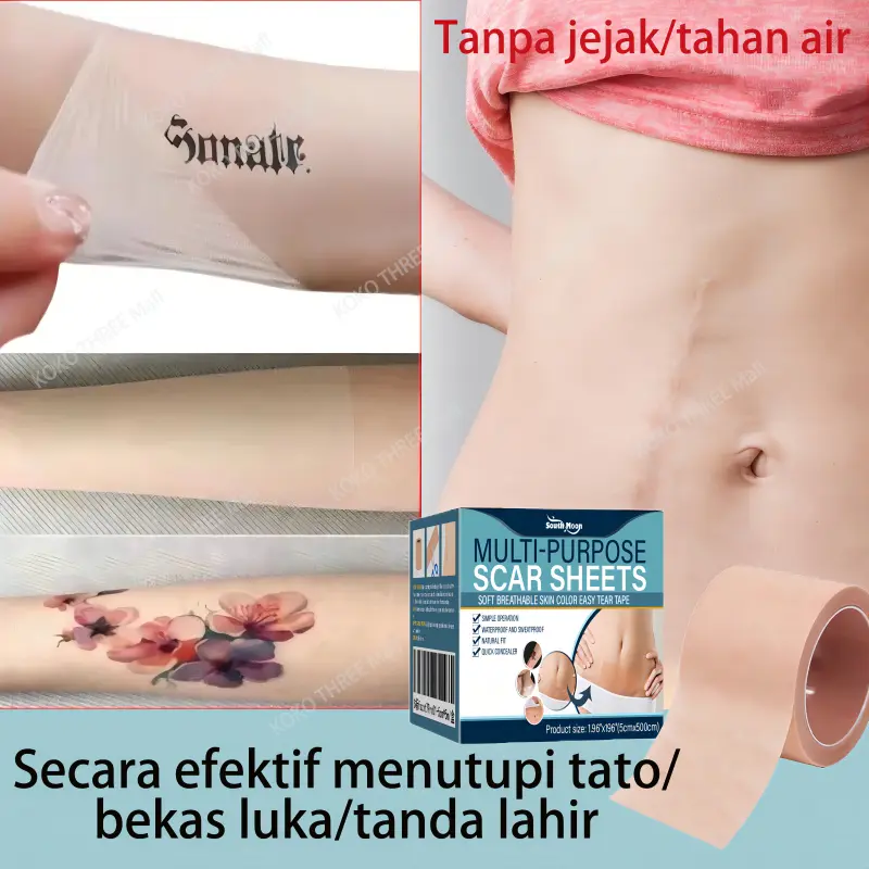 Stiker penutup bekas luka tato Tambalan concealer penutup tattoo Covering Patch tambalan warna kulit tak terlihat penutup tattoo artefak concealer Covering Patch Tato Sticker Luka Dan Tato Pelindung Kulit Palsu Tahan air dan tahan keringat