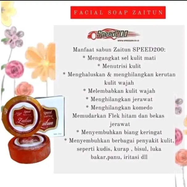 1 Box isi 20 pcs Sabun Zaitun Reguler Speed 200 Original 3