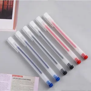 Pulpen Gel 0.5mm Bolpoin Pena Pulpen Tinta Gel Cair Pena Transparant Pen Gel