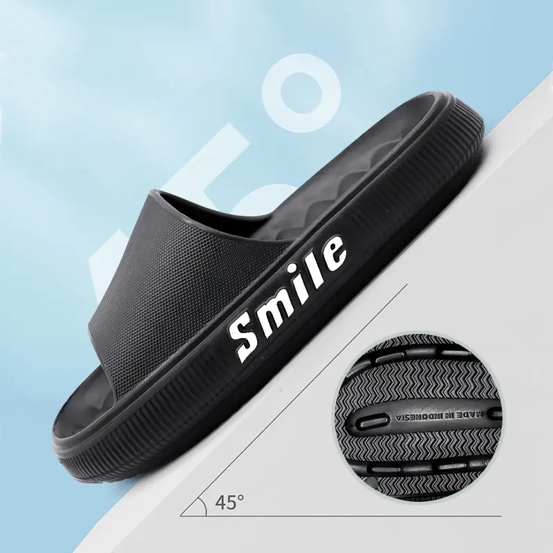 Sandal Cowok Selop Karet Smile Type 913 Sandal Outdor dan Indoor Anti Slip Anti Air Bahan EVA  Tidak Bau  Pria Shoes Sendal 2