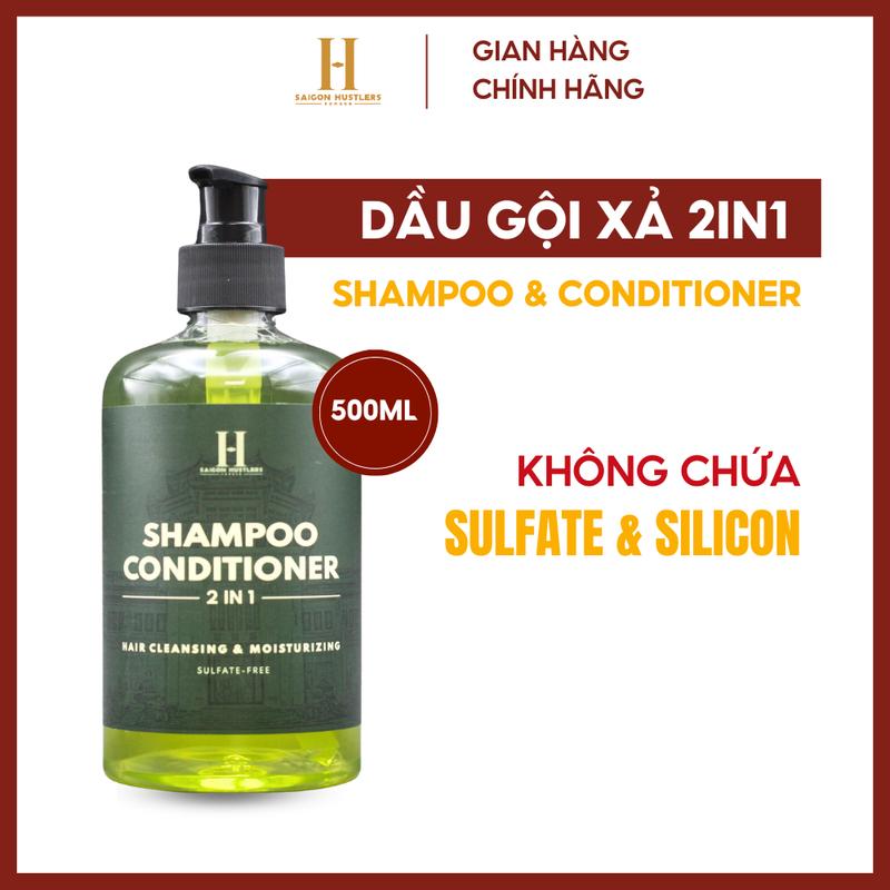  Dầu gội xả nam 2in1 không Sulfate và Silicone Saigon Hustlers Pomade - Shampoo & Conditioner 500ml 