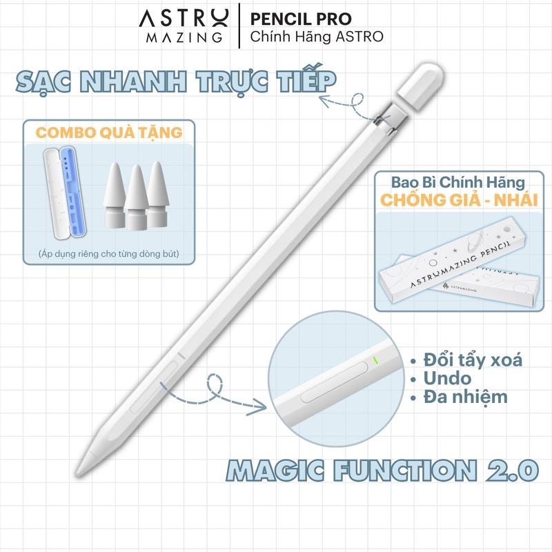 [Astro Pencil 5] Bút Cảm Ứng i_Pad Stylus AstroMazing Pencil Pro chống chạm nhầm vẽ nét thanh đậm dành cho i_Pad - Phụ Kiện i.Pad