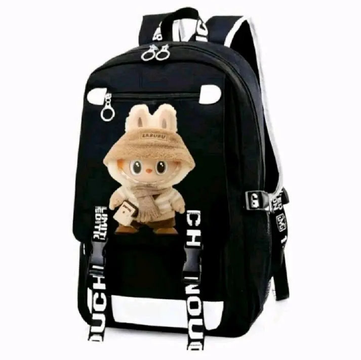 Ransel gendong labubu anak laki_laki wanita sd smp smk Backpack Sekolah Perempuan Hitam pria keren Fashion premium kuliah ringan stylist 6