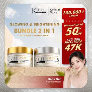 A. KJOEL - Paket Bundling Kjoel UV Filter & Brigtening Day Cream + Moist & Glow Night Cream