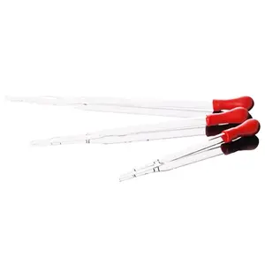 Pipet tetes kaca (9cm, 15cm, 20cm) dot merah