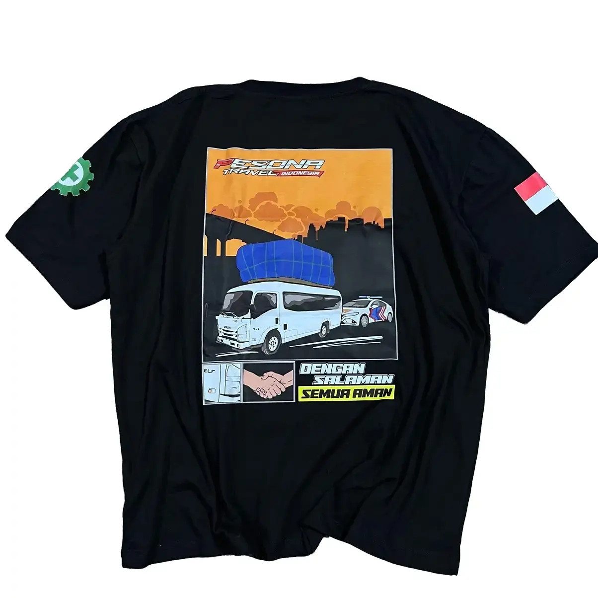 Kaos ISUZU ELF Mini Bus Pesona TRAVEL BAJU DRIVER BAHAN COTTON COMBED 24S