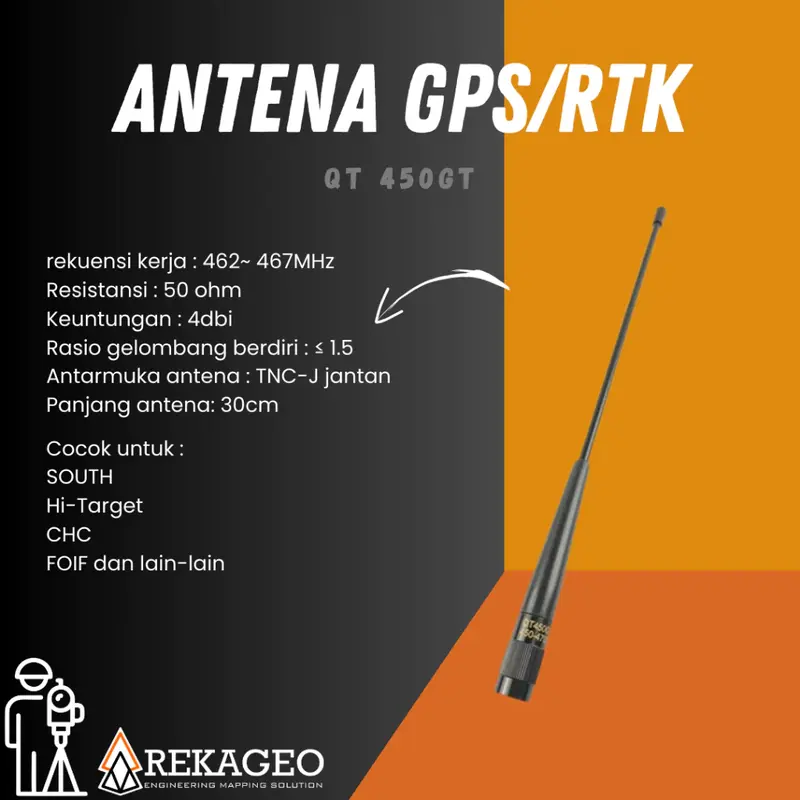 ANTENA GPS RTK QT450GT /ANTENNA UHF QT450GT - ANTENA RADIO GPS 0
