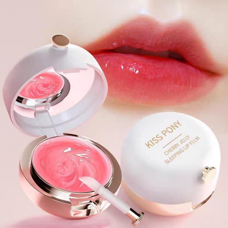 KISS PONY Cherry Lip Balm Cải thiện đường môi Giảm khô Lip Sleep Mask 13g