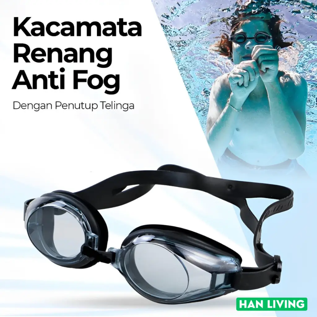 Kacamata Renang Dewasa Swimming Goggles Original Speeds LX 826 Anti fog UV Shield - Black