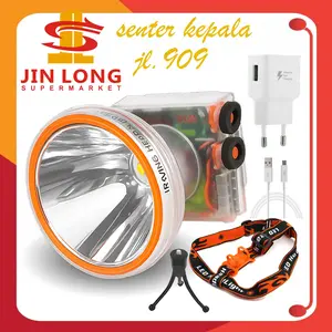 SENTER KEPALA SELAM WATERFOOP TAHAN AIR BATERAI TAHAN LAMA JINLONG JL-909 300WATT Lampu Usb