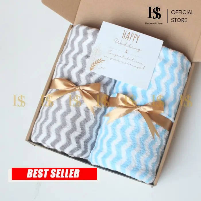 Kado Pernikahan Wedding Gift Hampers Handuk Dewasa Couple Seserahan Nikahan Anniversary Bahan Lembut Tebal Premium Berkualitas 3