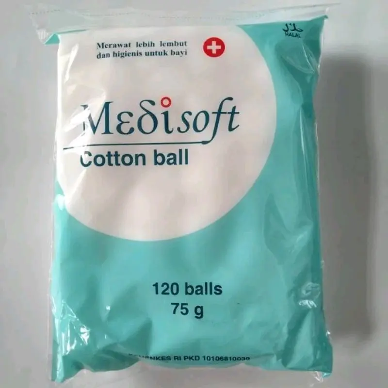 medisoft cotton ball kapas bola isi 120 balss