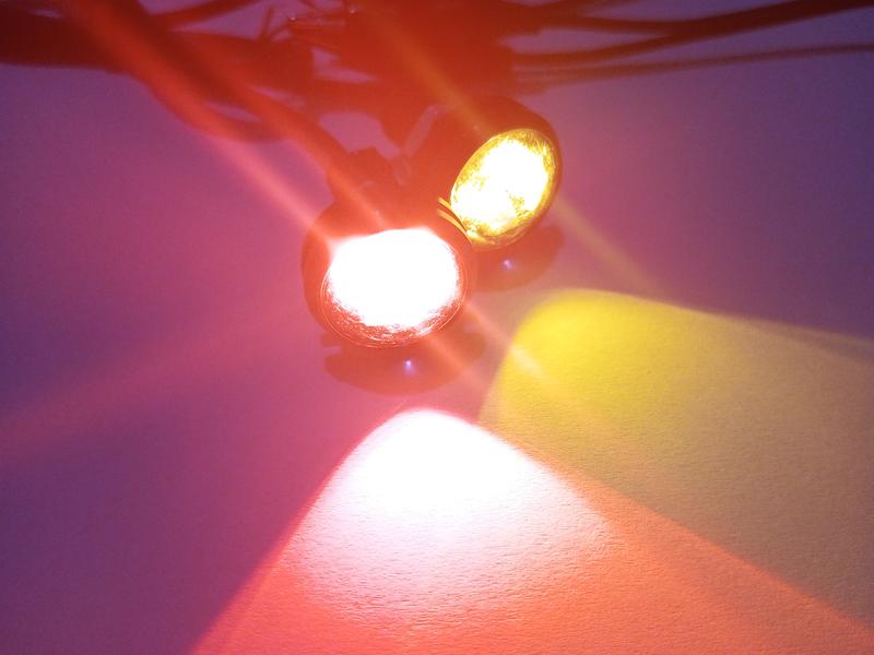 2 PCS Lampu Led Mata Elang 2 warna 2in1 Lampu Sein Sen Motor Mobil Eagle Eyes Tidak Kedip 5