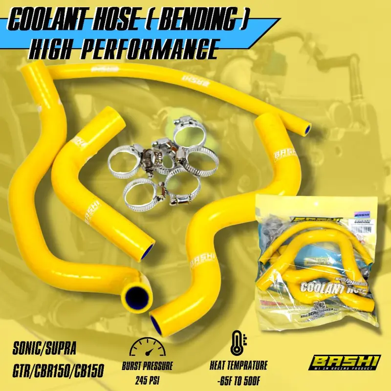 Selang Radiator Set Tekuk HONDA Supra Sonic GTR CBR150 LED CB150 Coolant Hose Tahan Panas 3
