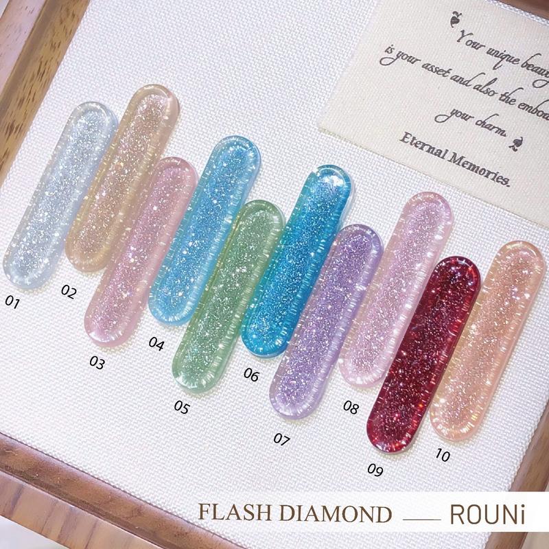  ROUni Sơn nail nhũ flash mật độ cao siêu sáng lấp lánh sơn nhũ kim tuyến chuyên dụng cho ngành nail 