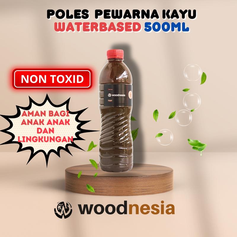 Woodnesia Poles Pewarna Kayu Jati 500ml Waterbased  Woodstain Number One Poles 1