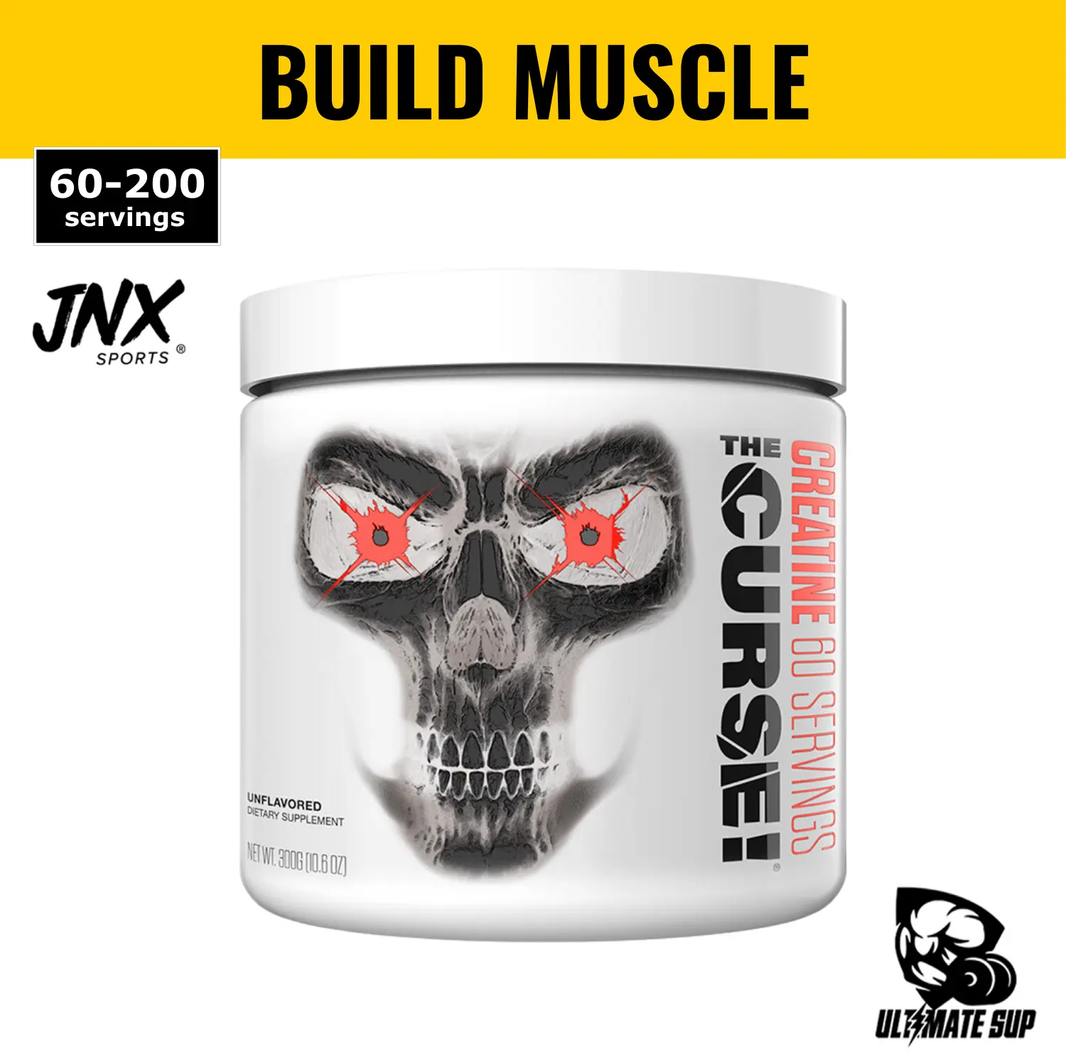 JNX Sports, The Curse, Creatine, 60 servings (300g)