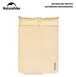 Matras Angin Double Tebal Self Inflate Dengan Bantal Naturehike CNK2300DZ014 Kasur Lipat Spon Sleeping Pad 2 Orang Camping