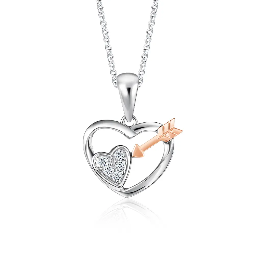 SK Jewellery Straight Through the Heart Starlett Diamond Pendant
