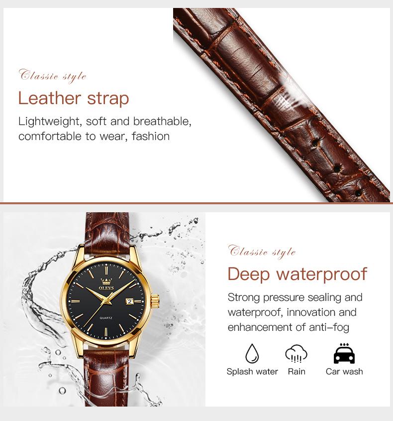Product Introduction of OLEVS #6898 Fashion Casual Women Quartz Watch Waterproof Watch Top Brand Luxury Simple Business Sports Wristwatches For Ladies Girls Students Female Gift 16