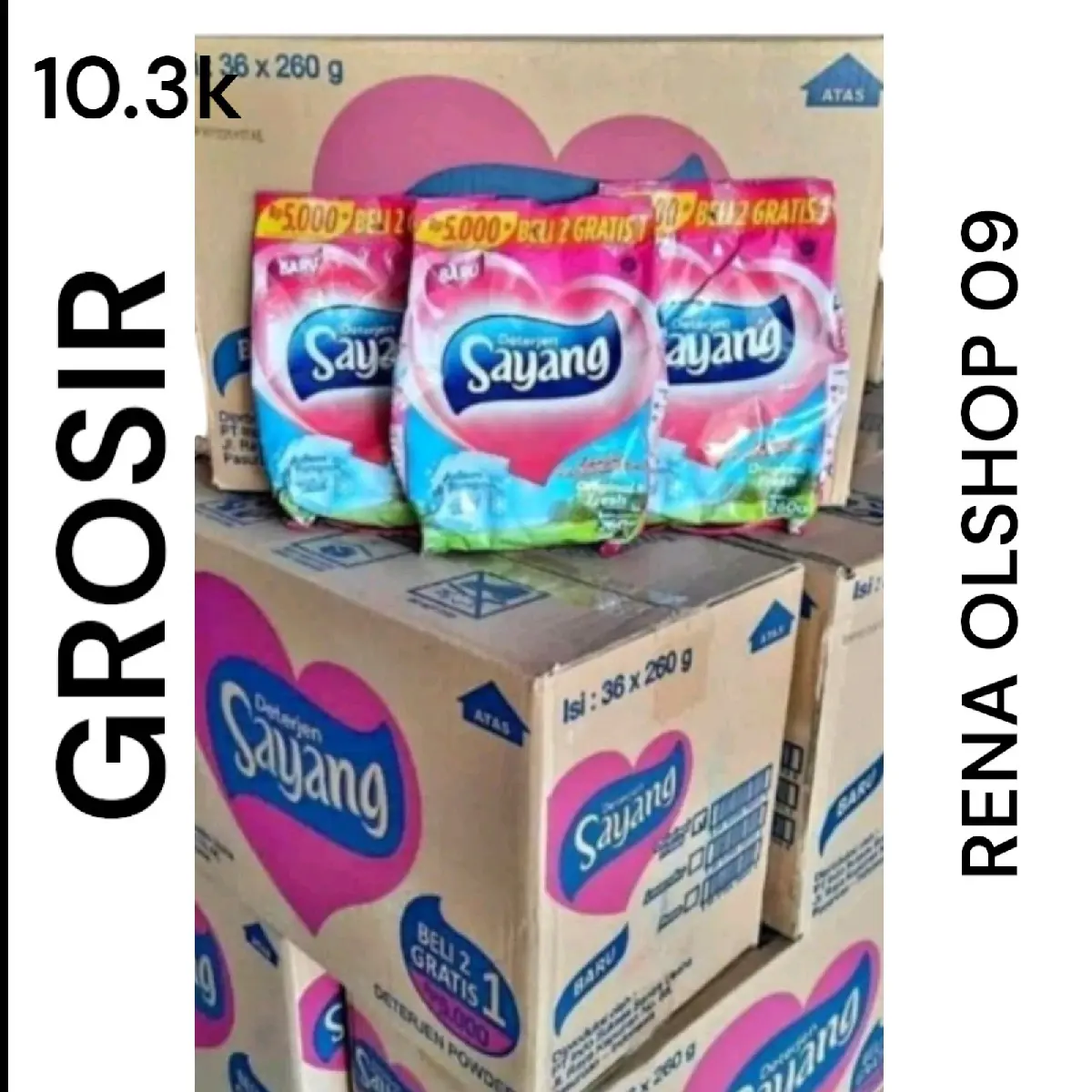 (PAKET 3 PCS):3 PCS DETERGENT SAYANG 260g/220g