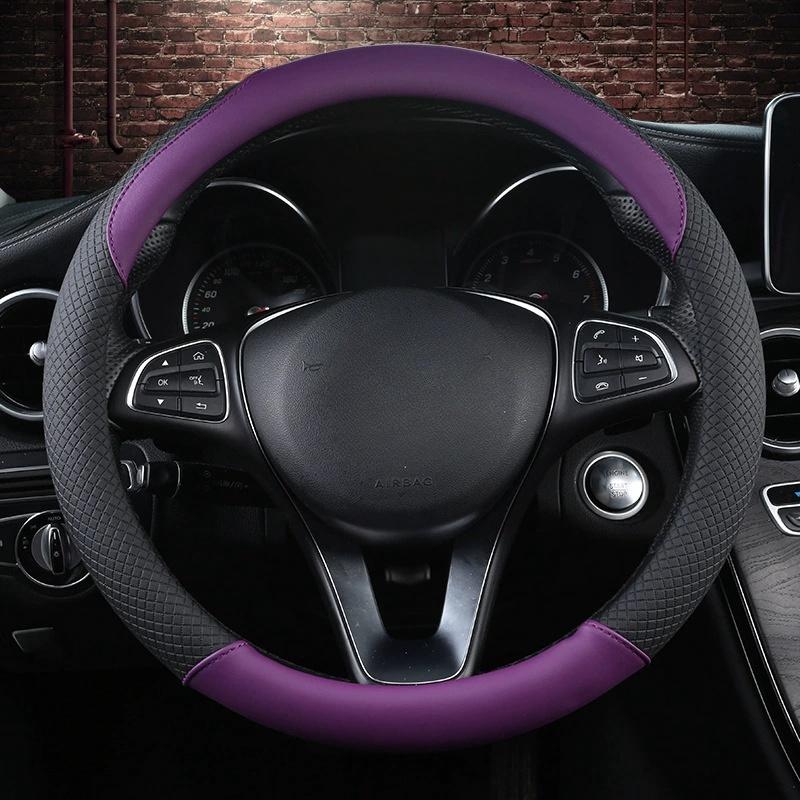 Product Introduction of Advanced PU leather car steering wheel cover, anti slip and wear-resistant, universal for all seasons, car steering wheel cover, car handle cover 8