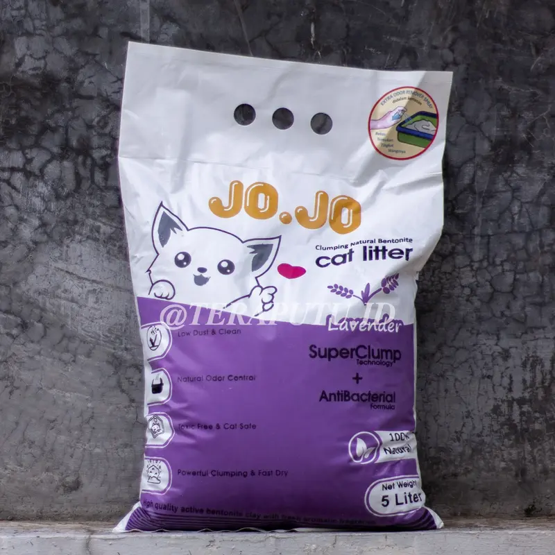 pasir kucing gumpal 5L, Merk jo.jo wangi murah cat litter 4