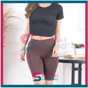 Legging Short Pants Spandek Jersey Celana Pendek Wanita Nyaman untuk Sehari-hari 3 Ukuran Standar Jumbo Super Jumbo