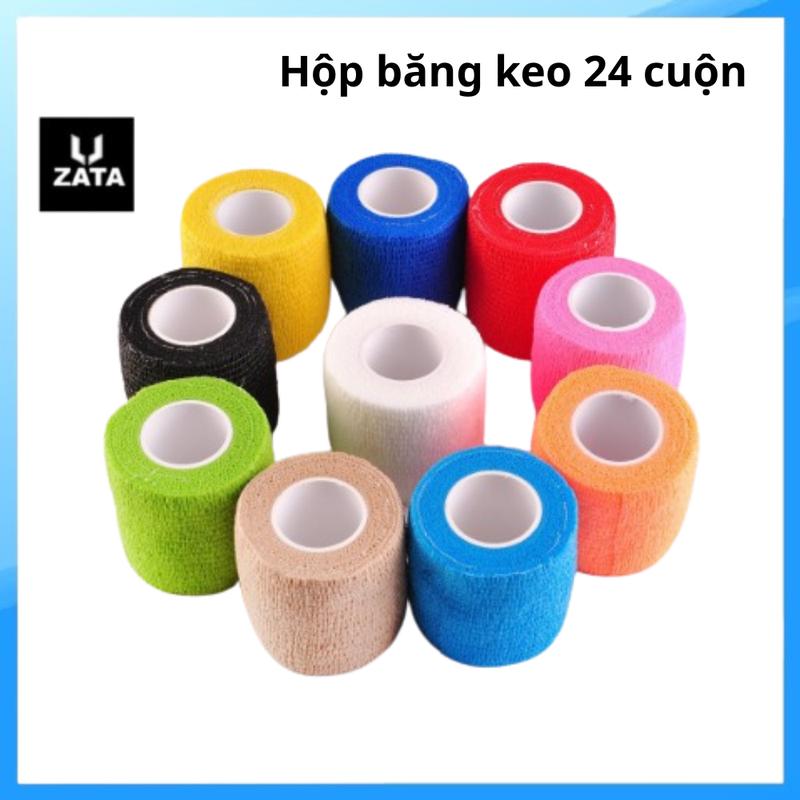 Băng keo thể thao quấn cổ chân HỘP 24 CUỘN, băng cuốn đá banh thể thao bảo vệ cổ tay, đầu gối - ZATA Sport băng  cuốn phukien  thethao bangke  othethao