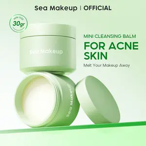 Sea Makeup Acne Butter Cleansing Balm 30gr - Pembersih Makeup & Jerawat dengan Salicylic Acid Tea Tree & Centella - Cocok untuk Kulit Berjerawat dan Kering - Muka