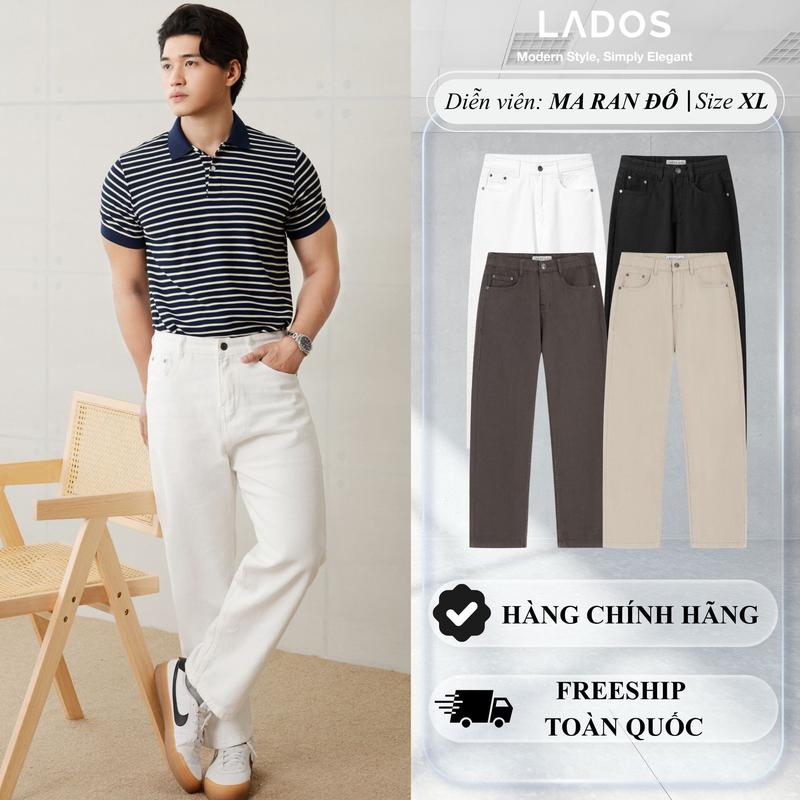 Quần Kaki Nam Dài Form Suông LADOS-4193 Chất Vải Dày Dặn, Đứng Dáng, Phong Cách Basic, Trẻ Trung Và Năng Động